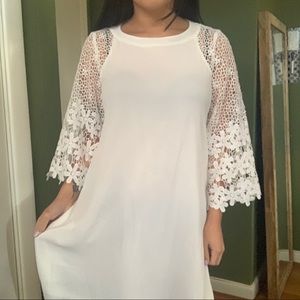 White long sleeve dress